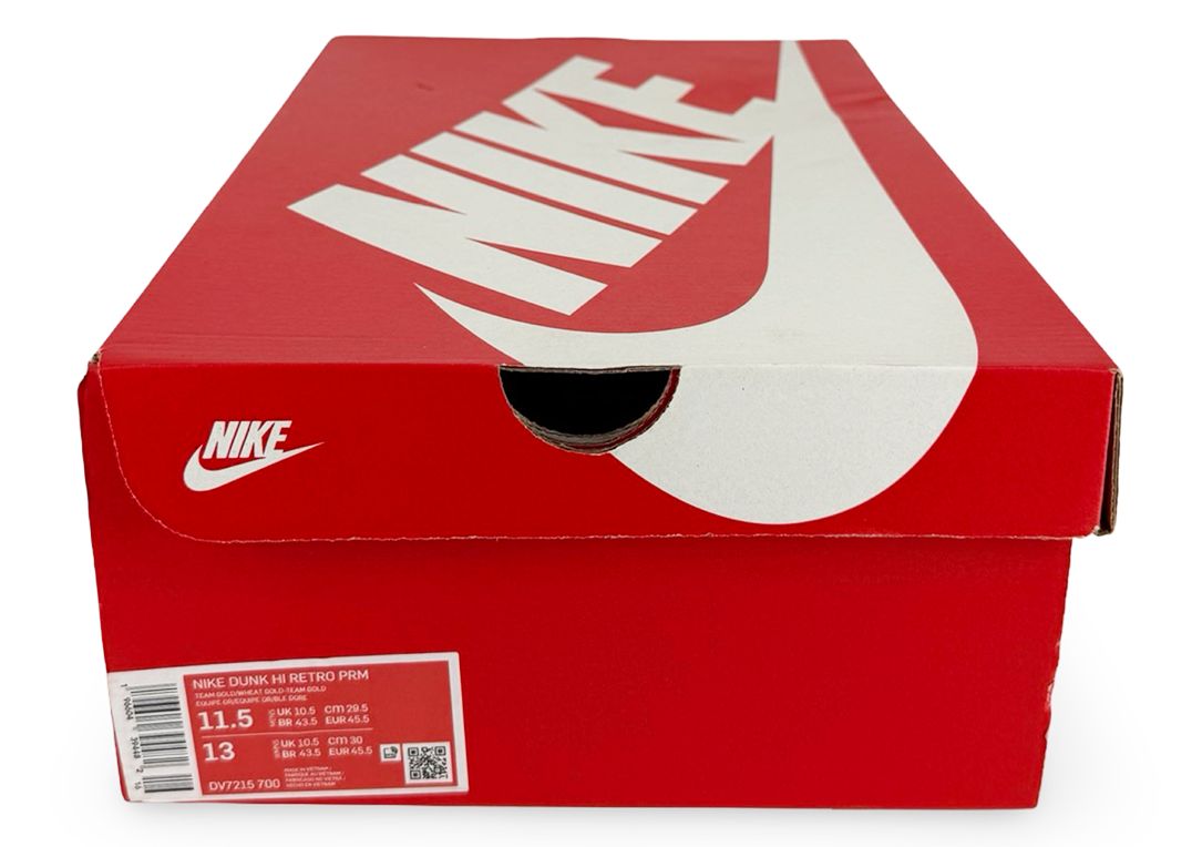 Nike Dunk High Wheat Gold Safety Orange