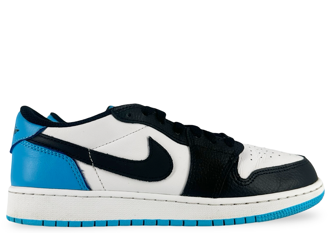 Jordan 1 Retro Low OG Black Dark Powder Blue (GS)