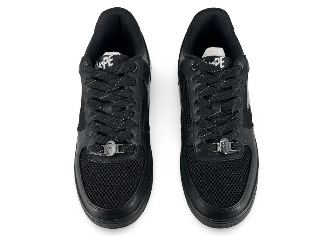 A Bathing Ape Bape Sta Black Mesh