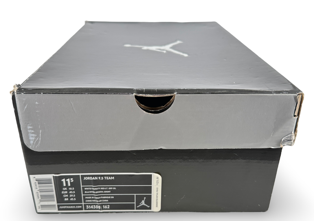 Jordan 9.5 Team Black/Varsity Red/White