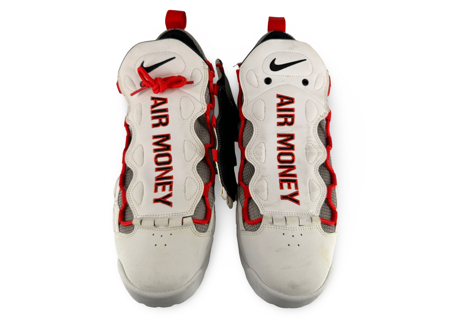 Nike Air More Money White Habanero Red Atmosphere Grey