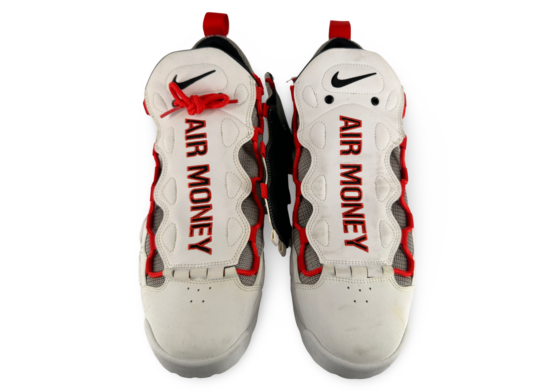 Nike Air More Money White Habanero Red Atmosphere Grey