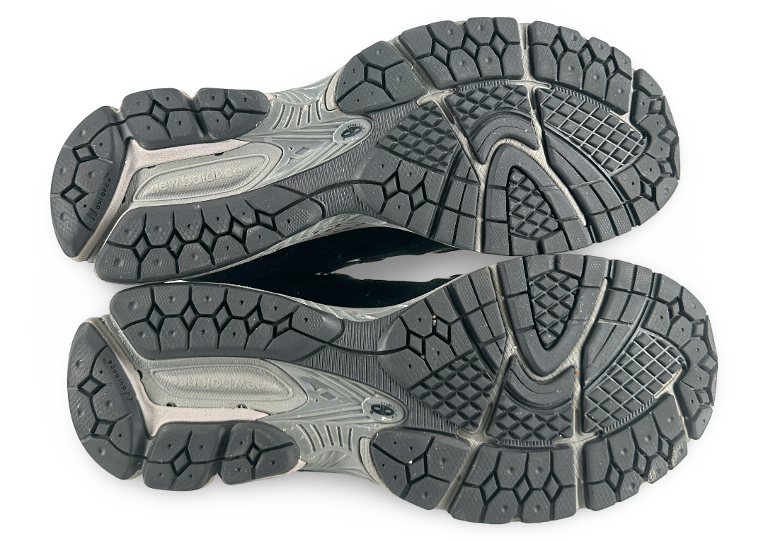 New Balance 2002R Black Dark Grey White
