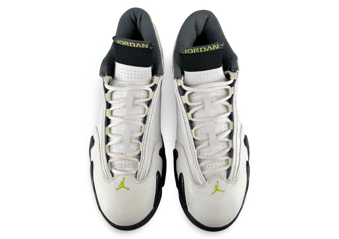 Jordan 14 Retro White Chartreuse
