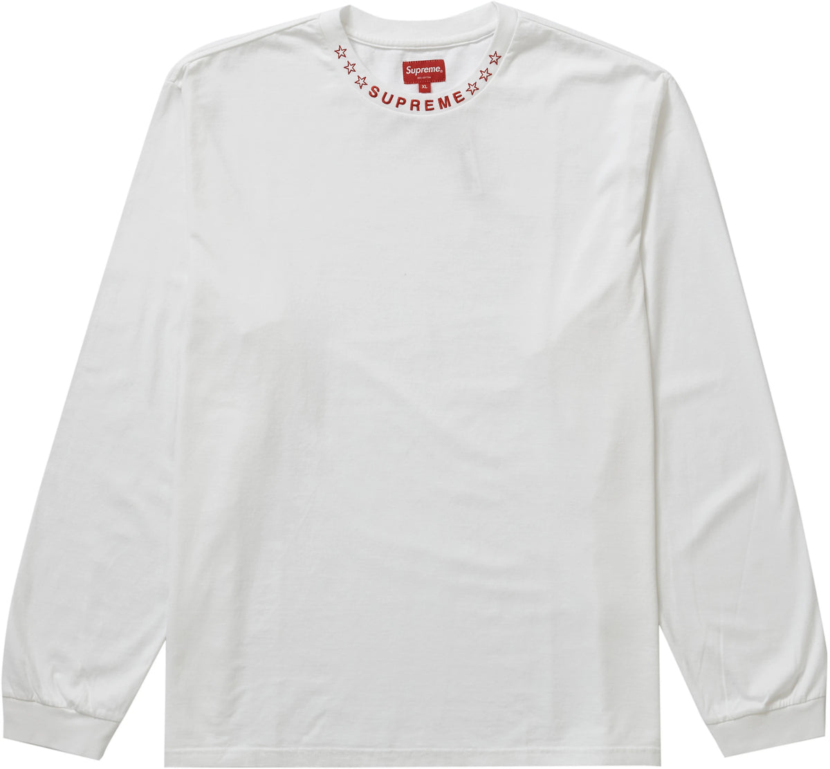 Supreme Stars Collar L/S Top White