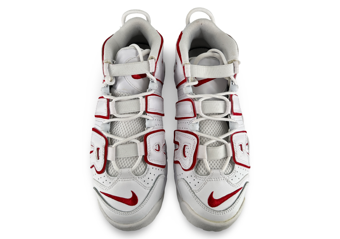 Nike Air More Uptempo White Varsity Red Outline (GS)