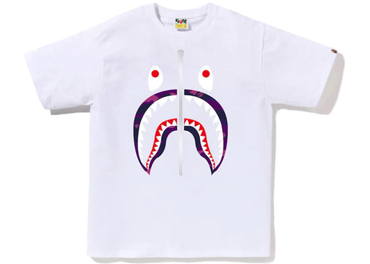 BAPE Color Camo Shark Tee White/Purple