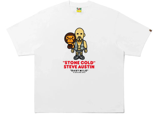 BAPE x Fanatics x WWE Stone Cold Steve Austin Baby Milo Relaxed Fit Tee White