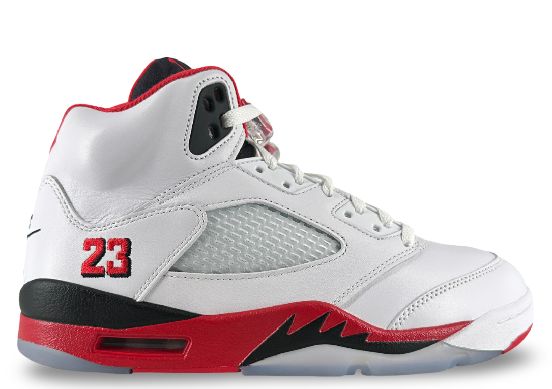 Jordan 5 Retro Fire Red Black Tongue (2025)