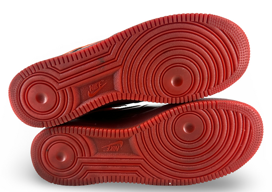 Nike Air Force 1 Low Patent Leather Dark Team Red Safety Orange