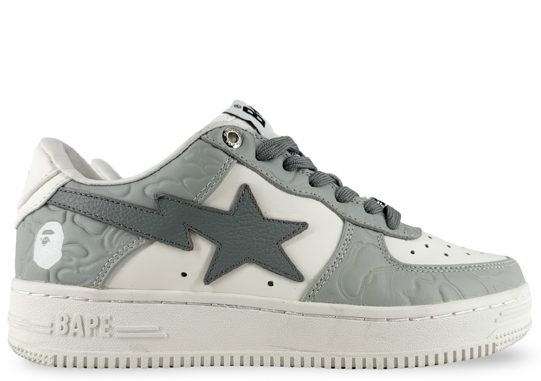 A Bathing Ape Bape Sta #4 Line Camo White Grey