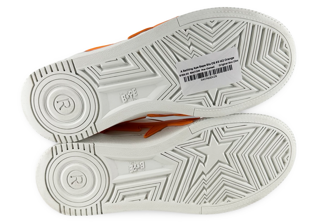 A Bathing Ape Bape Sta OS #3 M2 Orange