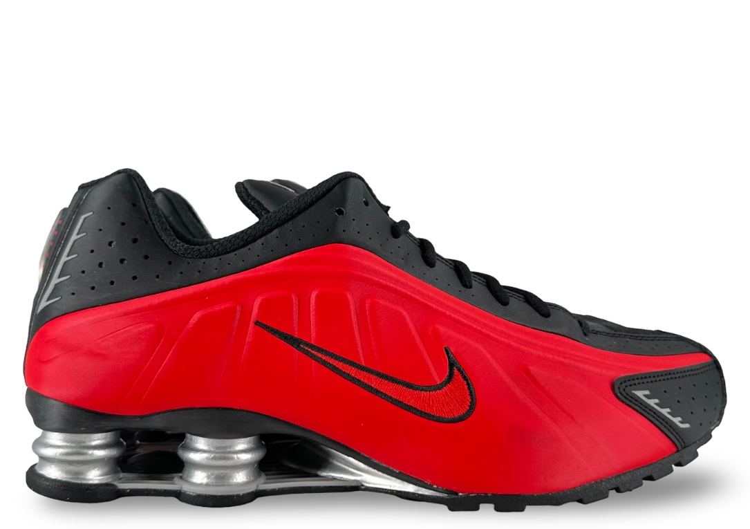 Nike Shox R4 University Red Black Metallic Silver