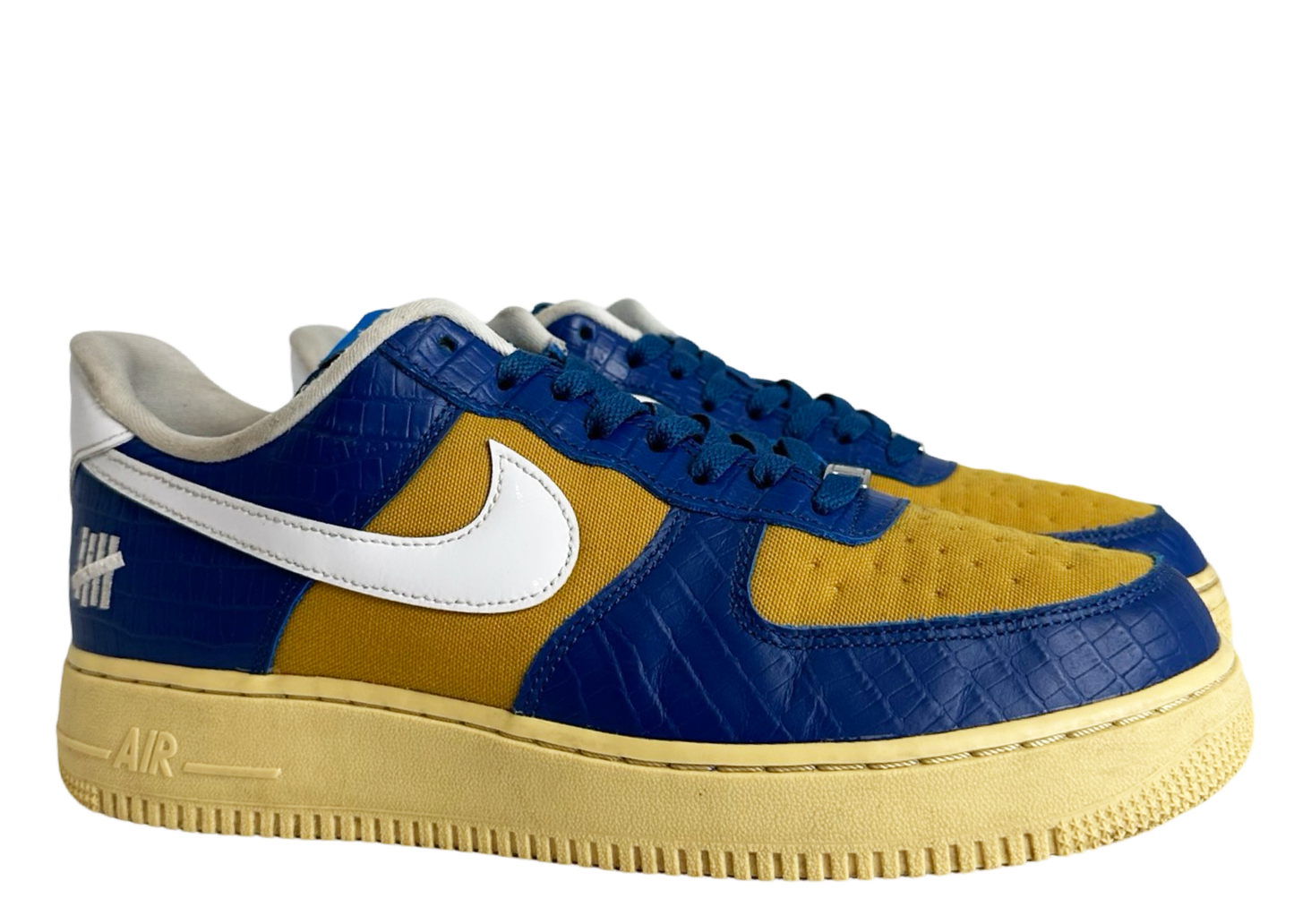 Nike Air Force 1 Low SP Undefeated 5 On It Blue Yellow Croc