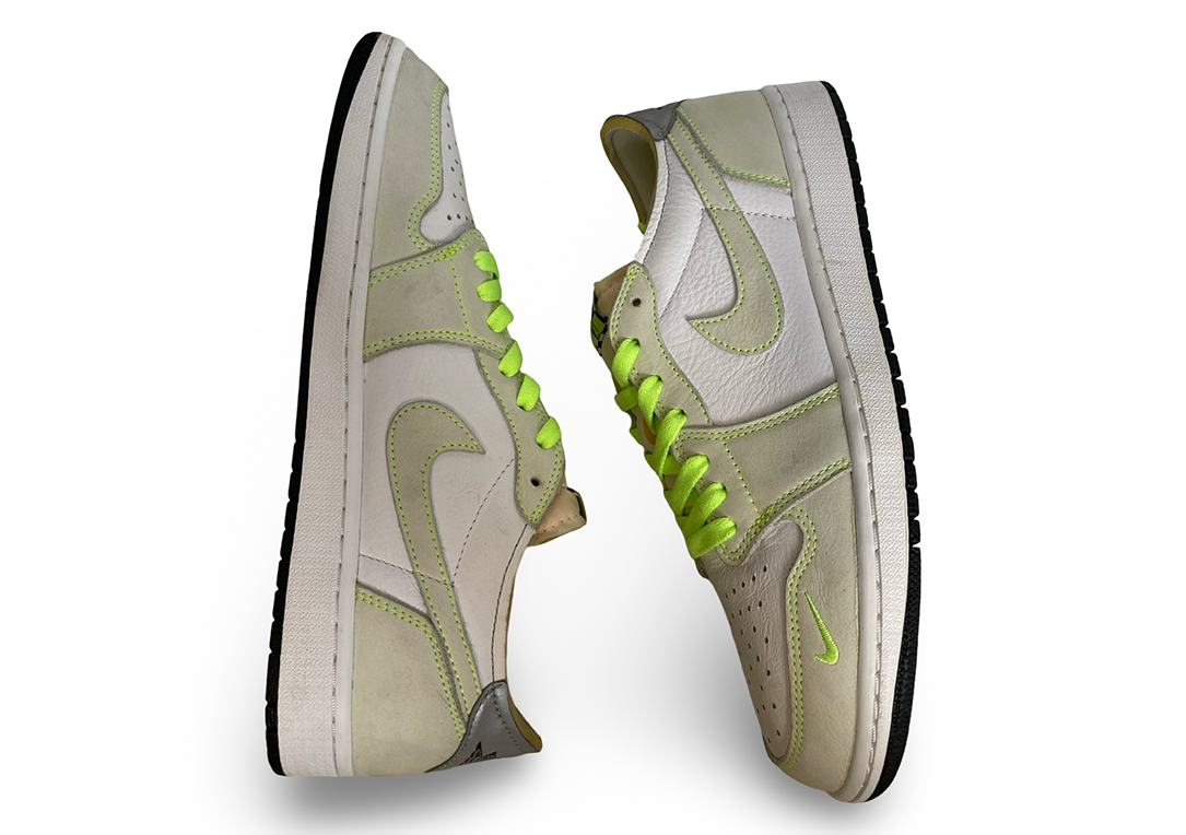 Jordan 1 Retro Low White Ghost Green Black