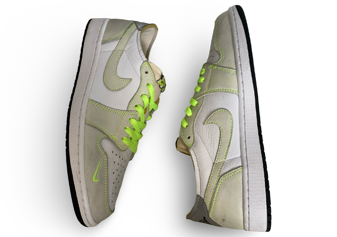Jordan 1 Retro Low White Ghost Green Black