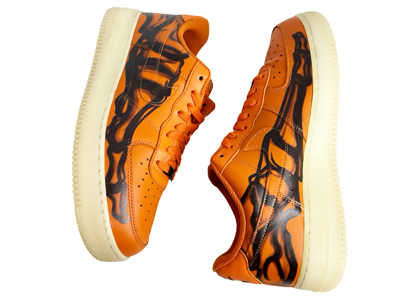 Nike Air Force 1 Low Orange Skeleton Halloween