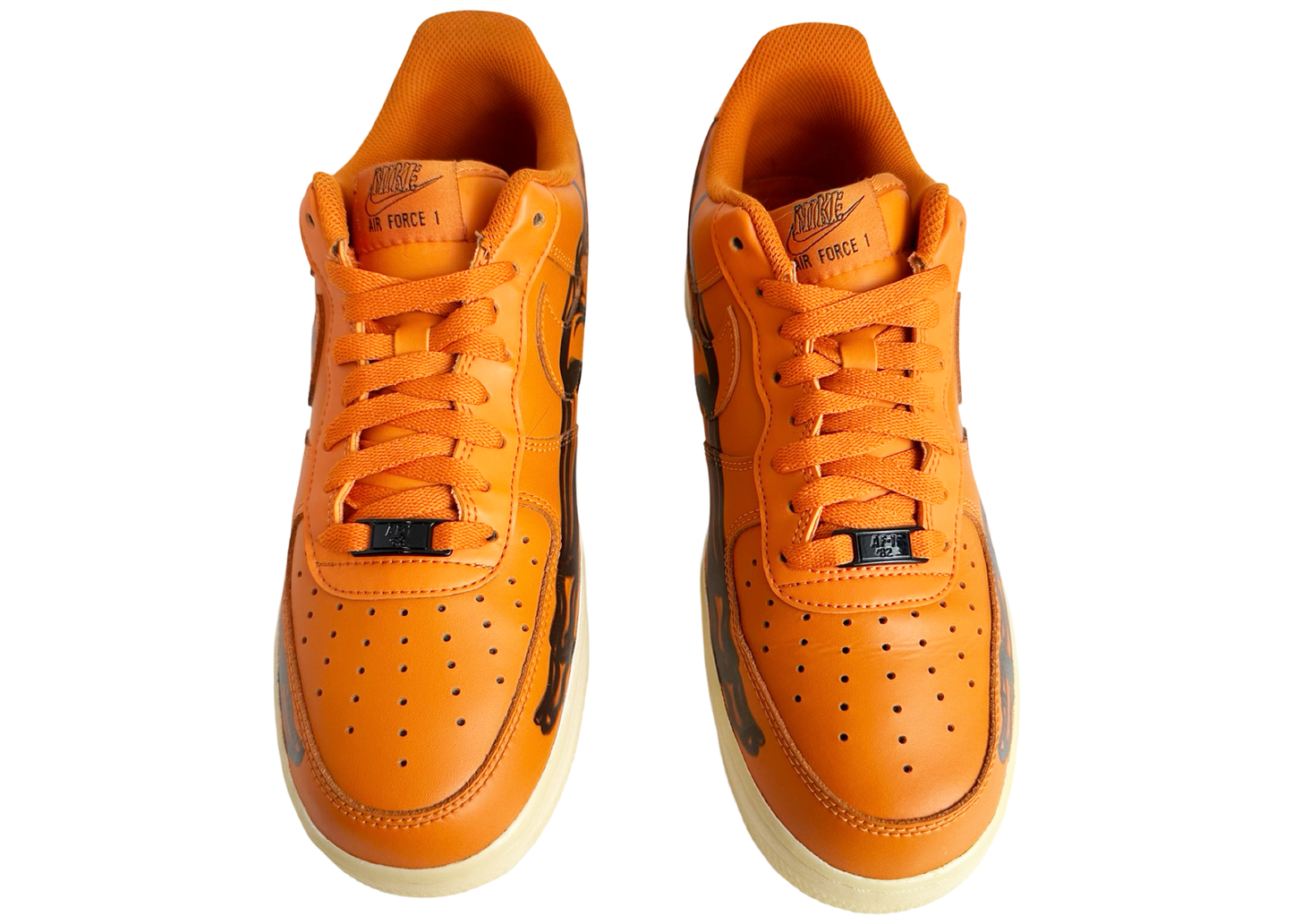 Nike Air Force 1 Low Orange Skeleton Halloween