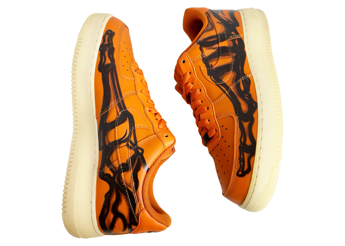 Nike Air Force 1 Low Orange Skeleton Halloween