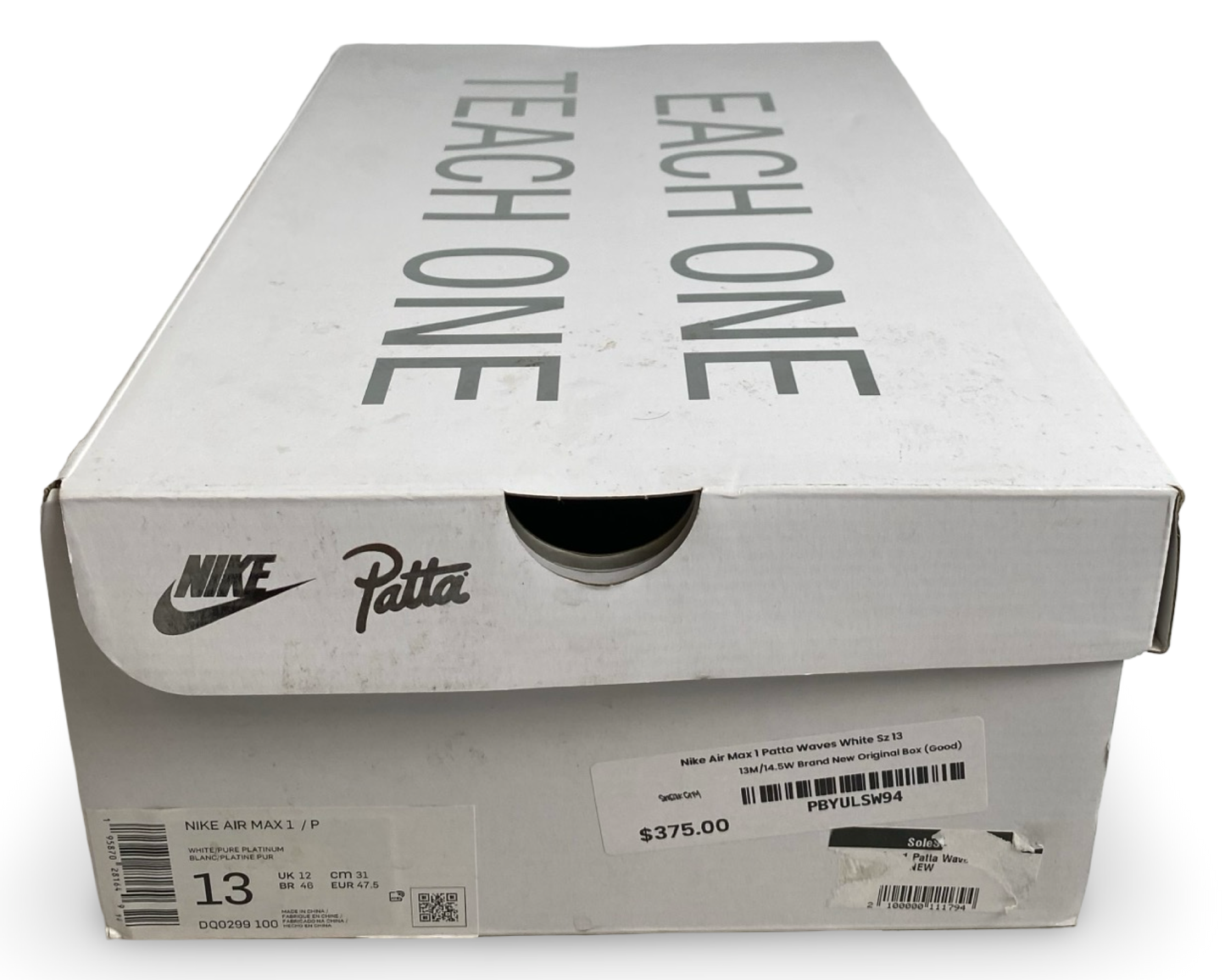 Nike Air Max 1 Patta Waves White