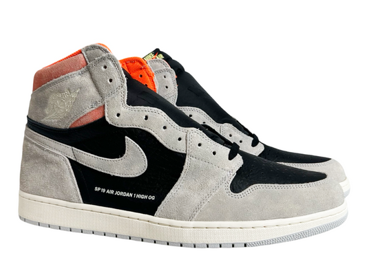 Jordan 1 Retro High Neutral Grey Hyper Crimson