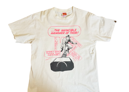 Bape Marvels Tee wht/pink