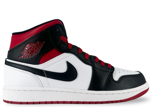 Jordan 1 Mid Gym Red Black Toe