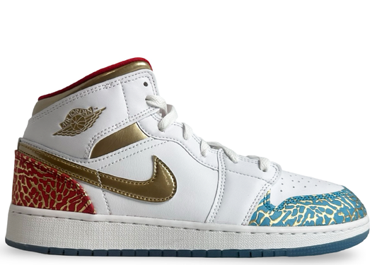 Jordan 1 Mid Sneaker School NC to Chicago (GS)