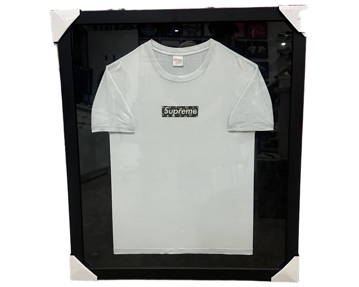 Supreme X LV Box Logo Cease and Desist Tee Framed 36"x32"
