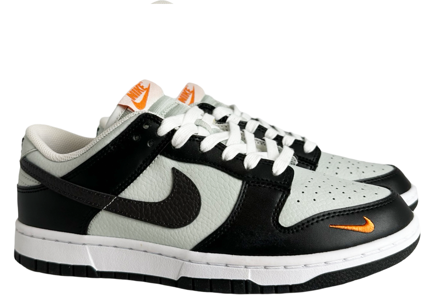 Nike Dunk Low Black Total Orange Mini Swoosh