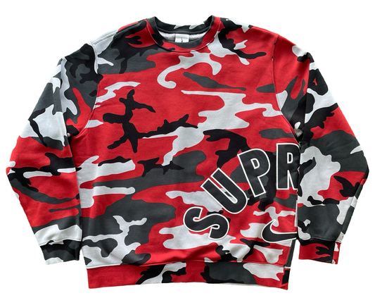 Supreme Nike Arc Crewneck Red Camo