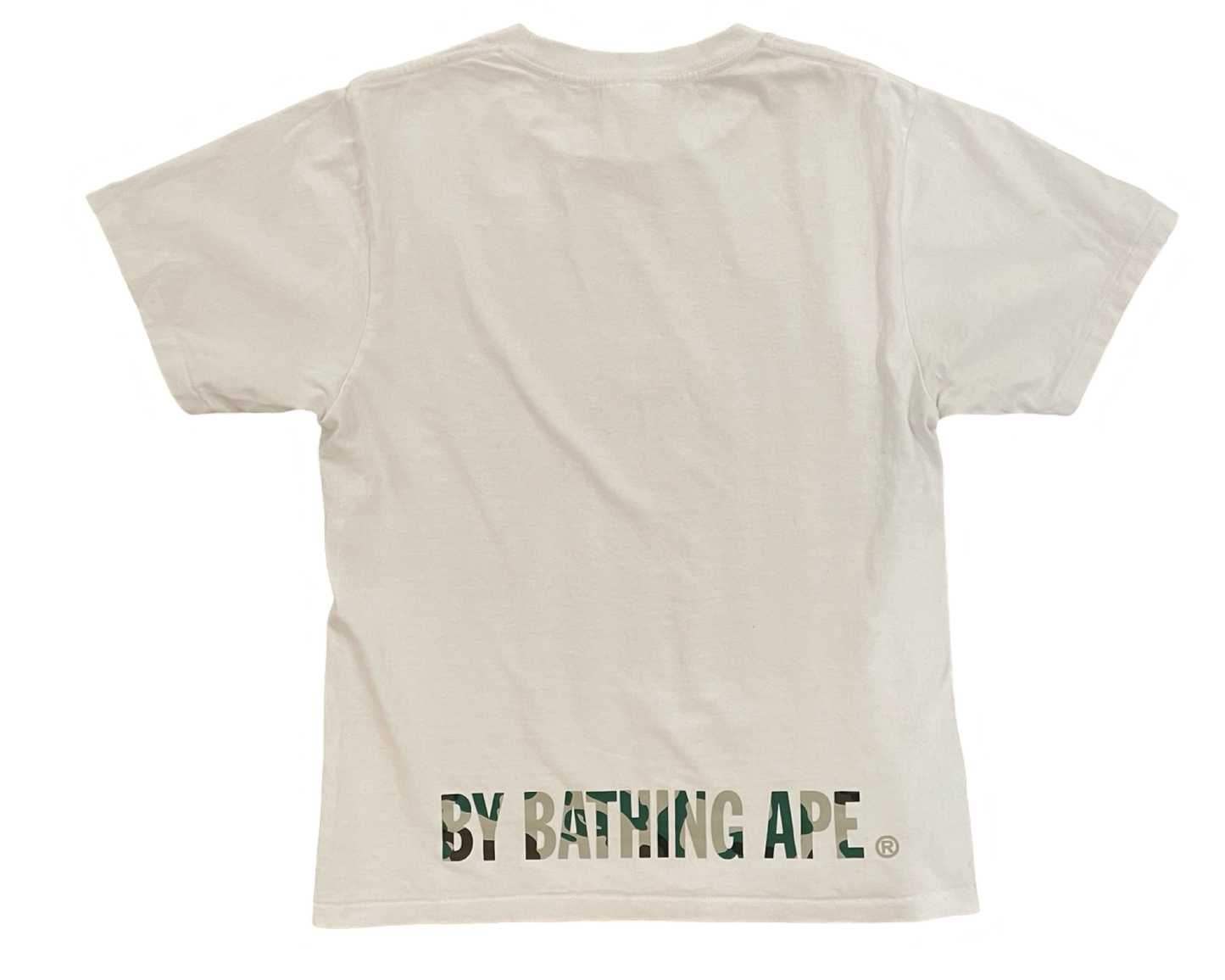 Bape Ape Head Tee White/Green Camo