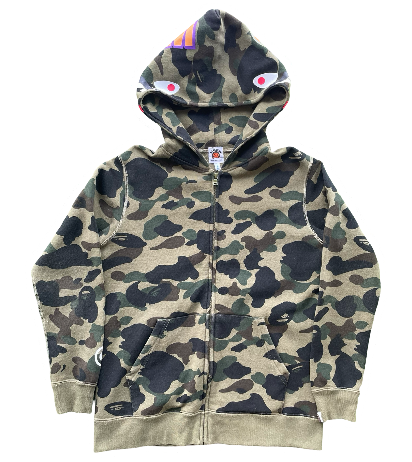 Bape Kids First Camo Shark Jacket (WORN)