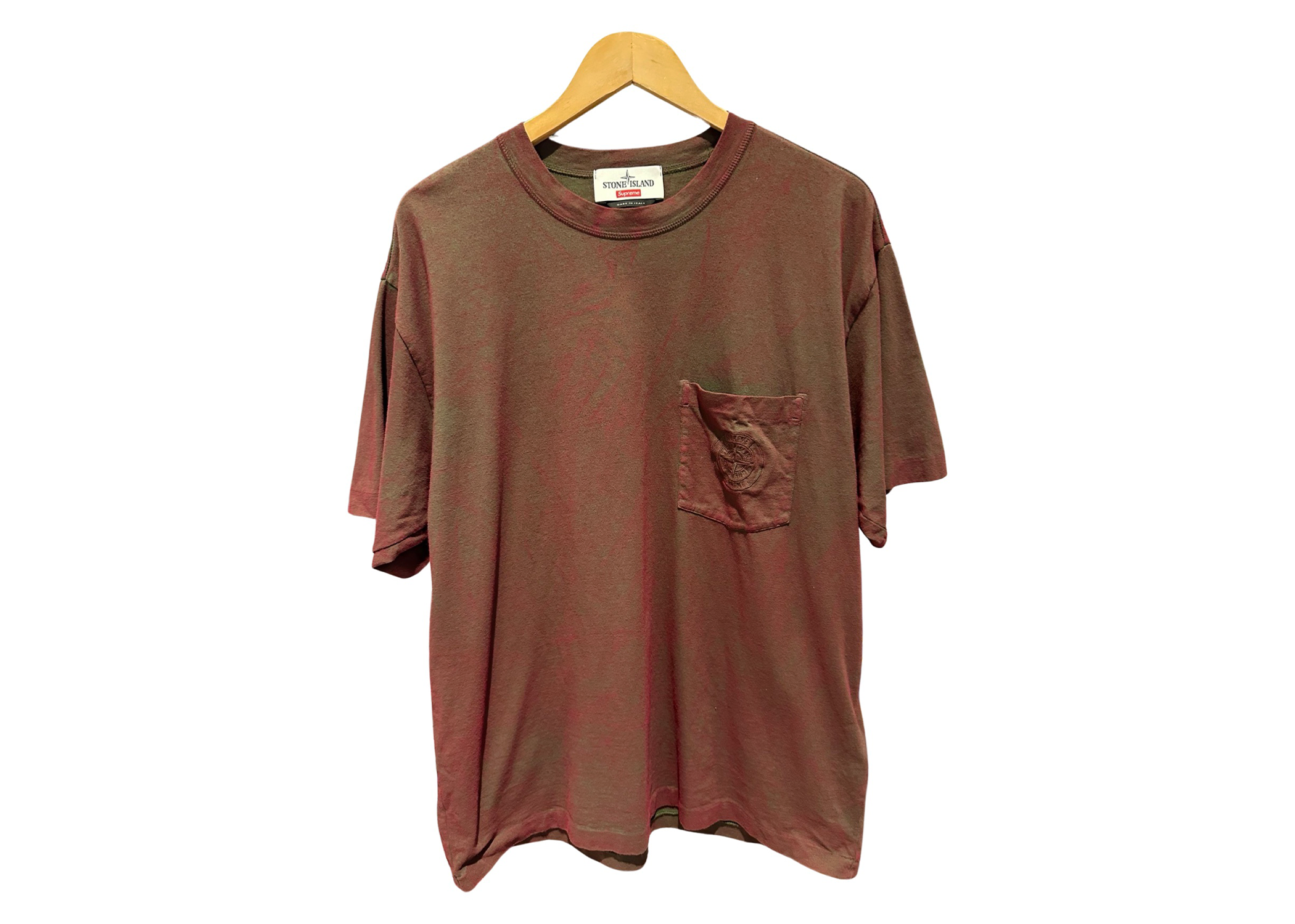 supreme stone island pocket tee