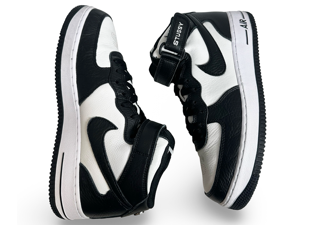 Nike Air Force 1 Mid Stussy Light Bone Black