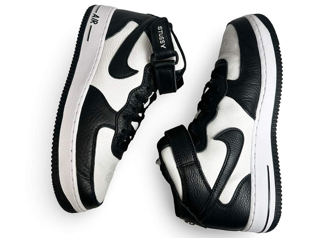 Nike Air Force 1 Mid Stussy Light Bone Black