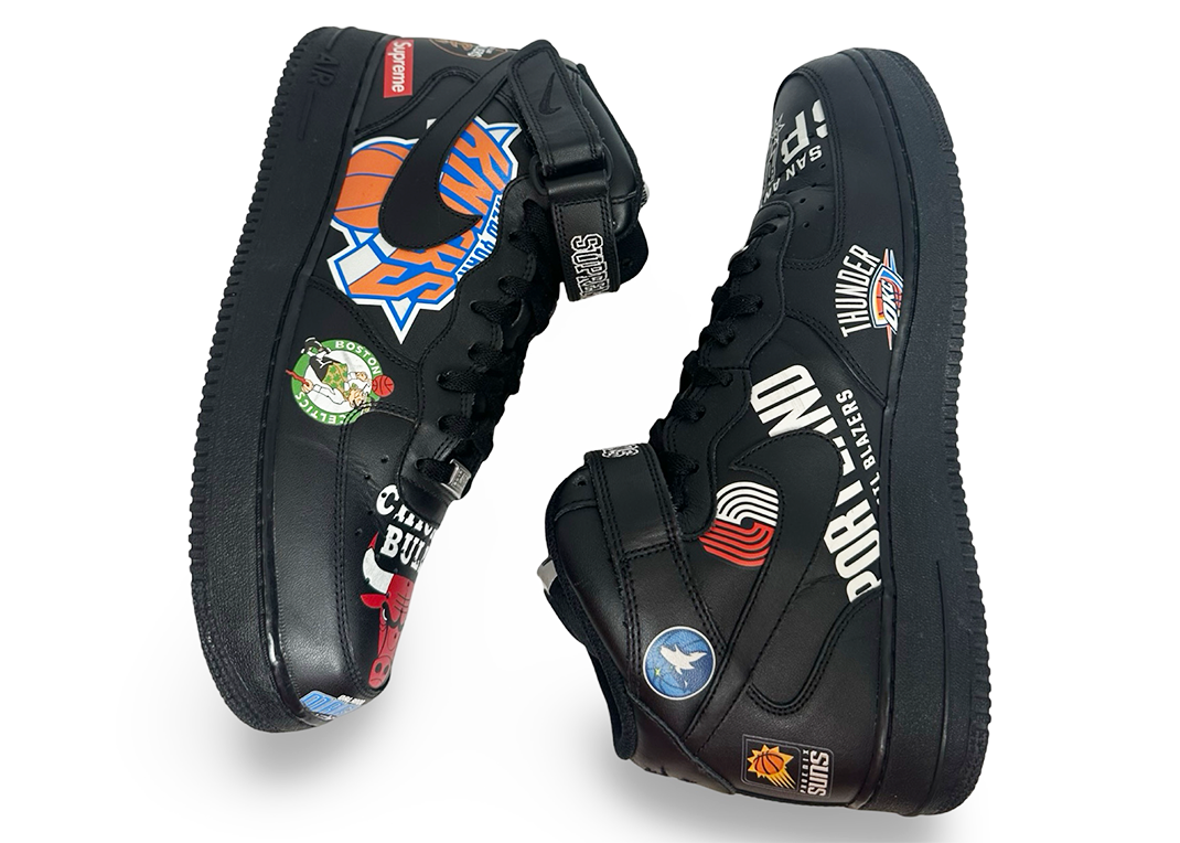 Nike Air Force 1 Mid Supreme NBA Black