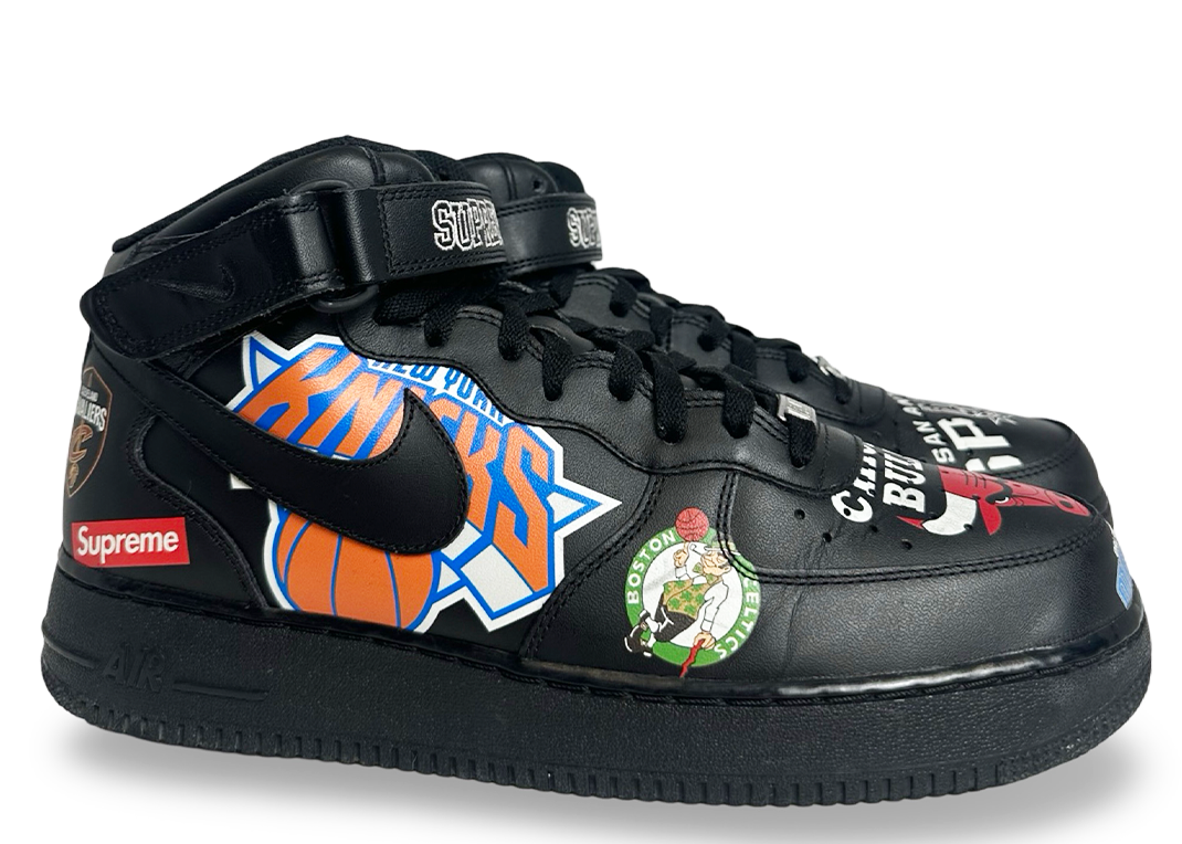 Nike Air Force 1 Mid Supreme NBA Black