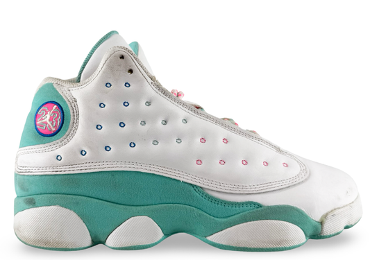 Jordan 13 Retro White Soar Green Pink (GS)