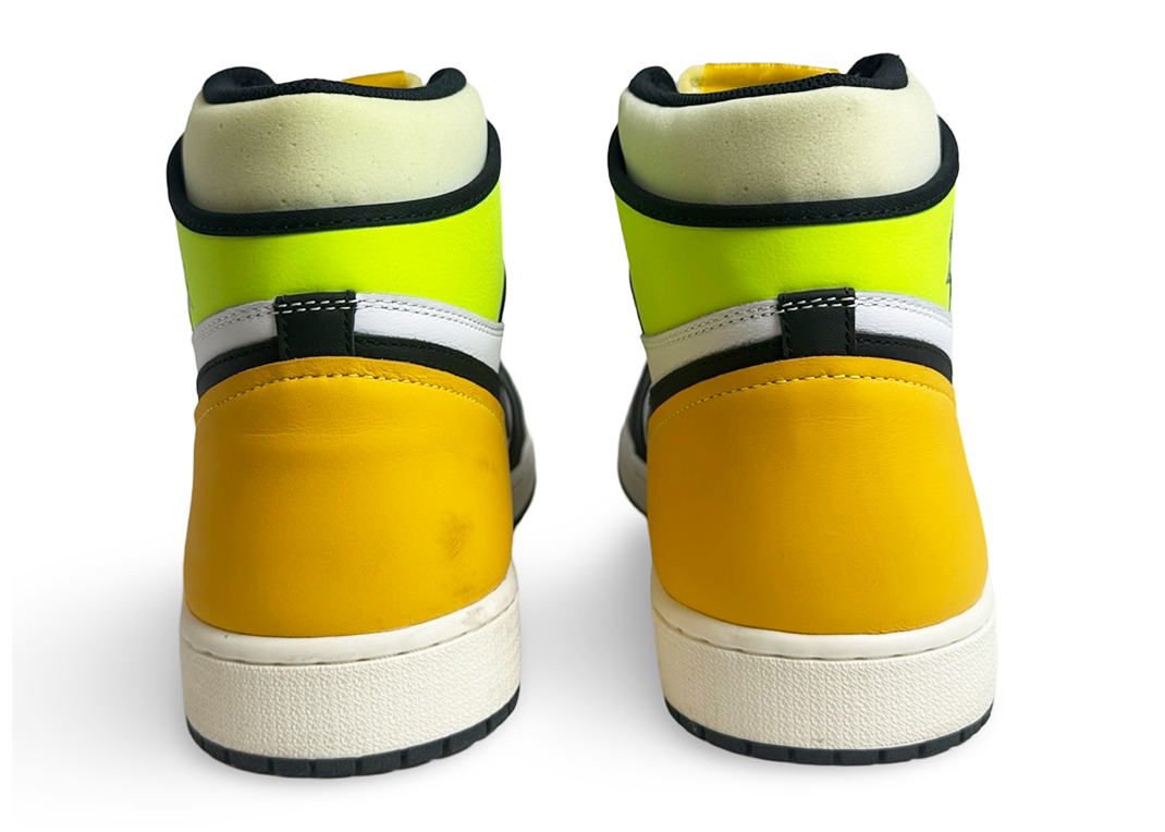 Jordan 1 Retro High White Black Volt University Gold